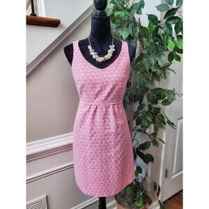 I Heart Ronson Women's Pink Cotton Scoop Neck Sleeveless Knee Length Dress XS